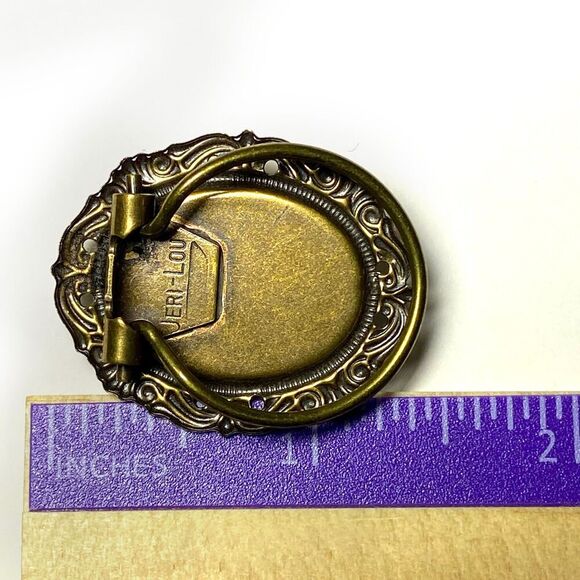 Vintage Jeri Lou Scarf Clip Faux Pearl Gold Tone Signed Jewelry Clothing Clip - Picture 6 of 7